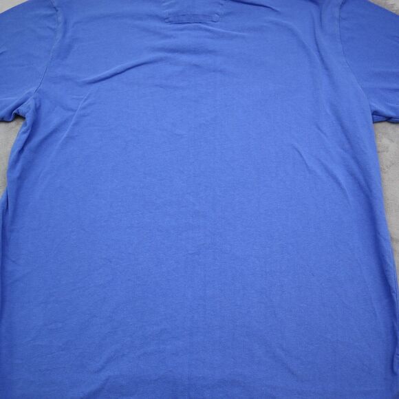 Nautica Shirt Mens L Blue Polo Short Sleeve Collared Button Cotton Embroidered - Picture 13 of 16